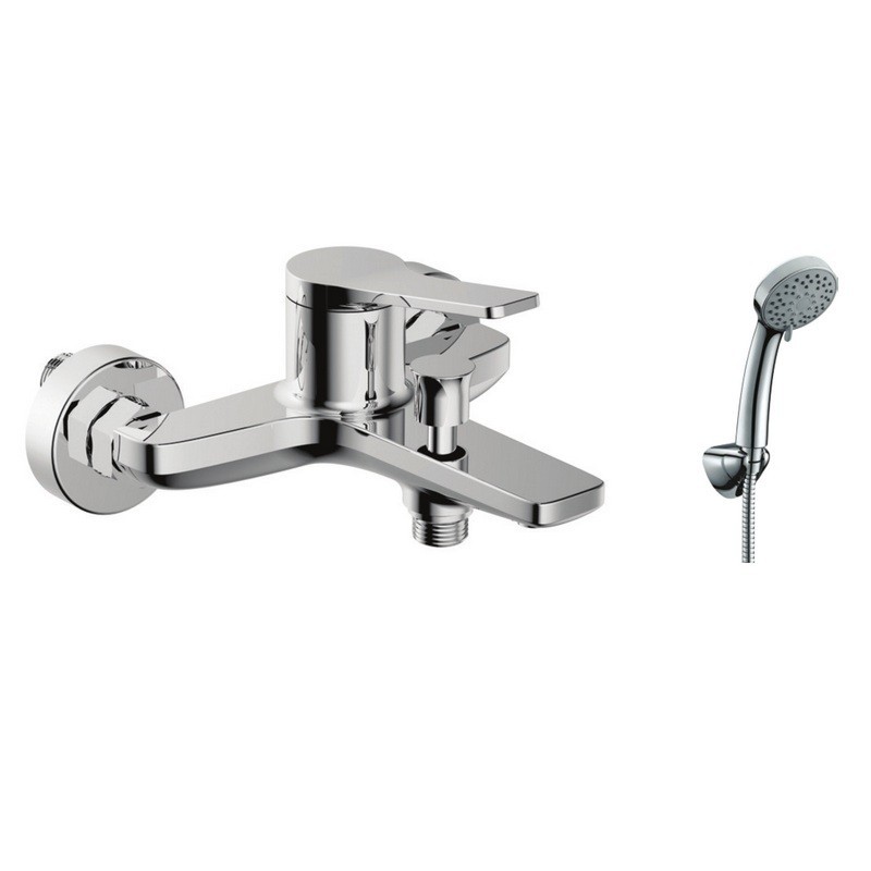 Miscelatore vasca design moderno in ottone lucido | KAM-KANDA CROMO kamalu - 1