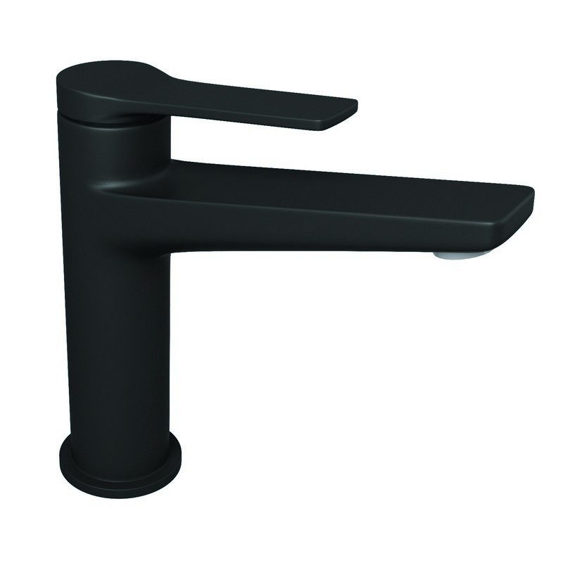 Miscelatore lavabo finitura nera opaca design moderno | KAM-KANDA NERO kamalu - 2