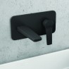 Miscelatore lavabo a muro finitura nera | Nico-260L kamalu - 1