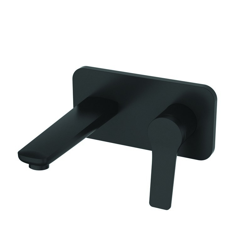 Miscelatore lavabo a muro finitura nera | Nico-260L kamalu - 3