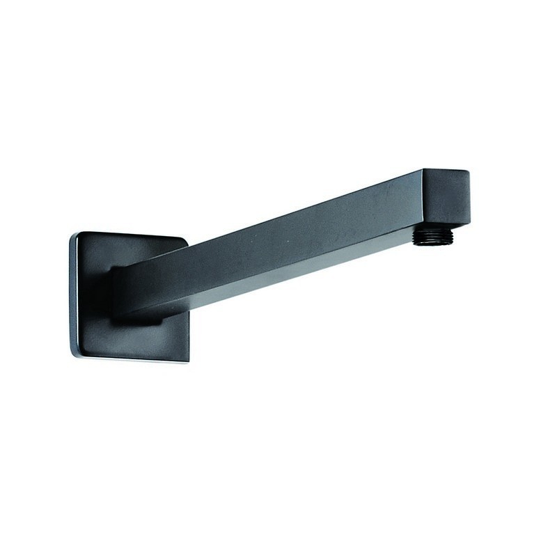 Braccio doccia a parete 40cm colore nero kamalubagno