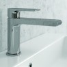Miscelatore lavabo design minimale con finitura cromata | ELE-180L kamalu - 1