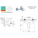 Miscelatore per vasca bagno in ottone modello Ekos-170V kamalu - 3