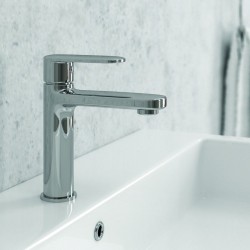 Rubinetto lavabo monocomando in ottone cromato | Lara-910L kamalu - 1