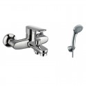 Miscelatore vasca in ottone con doccetta e flessibile inox | Lara-910V kamalu - 1