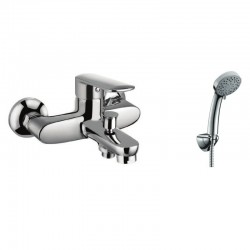 Miscelatore vasca in ottone con doccetta e flessibile inox | Lara-910V kamalu - 1