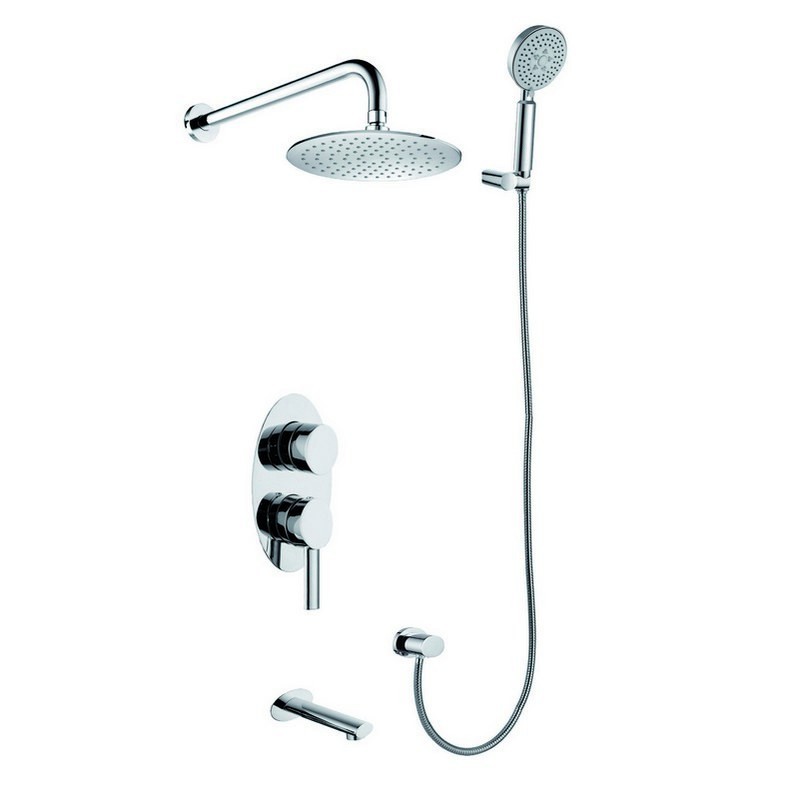 Gruppo doccia miscelatore soffione doccetta getto in ottone Orian-GD240 kamalu - 1