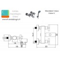 Miscelatore vasca 2 maniglie modello Ection-V kamalu - 6