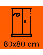 Box Doccia 80x80 cm Quadrato | Completo, Scorrevole, Battente | Kamalu