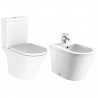 WC Monoblocco: cassetta integrata, rimless, bianco | Kamalu