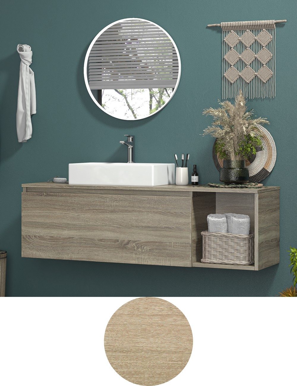 Mobili bagno colore Rovere Grigio 4002