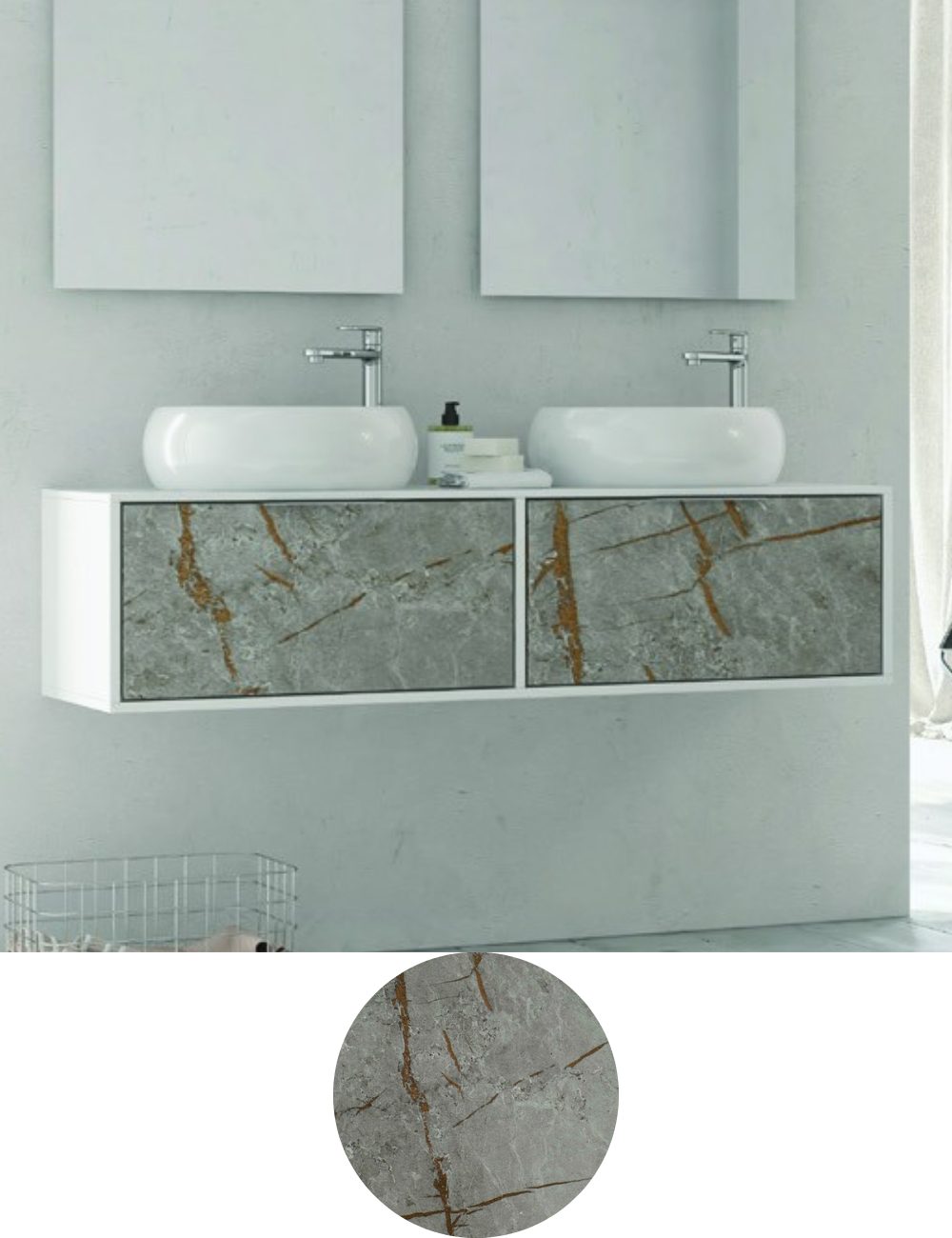 Mobili bagno colore Marmo Grigio SPR
